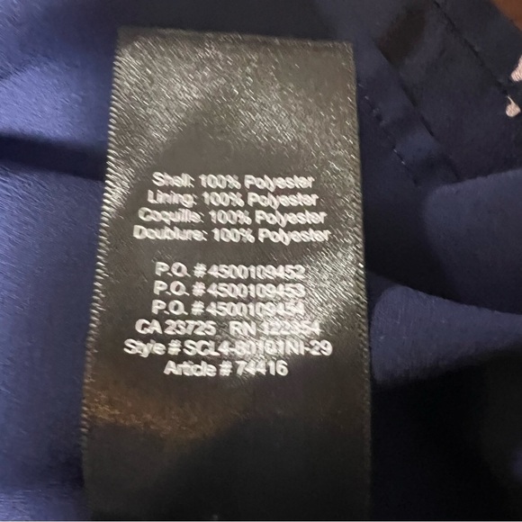 WILFRED Aritzia Mini Button Front A-Line Navy Chiffon Dress Size 2 - Picture 10 of 11